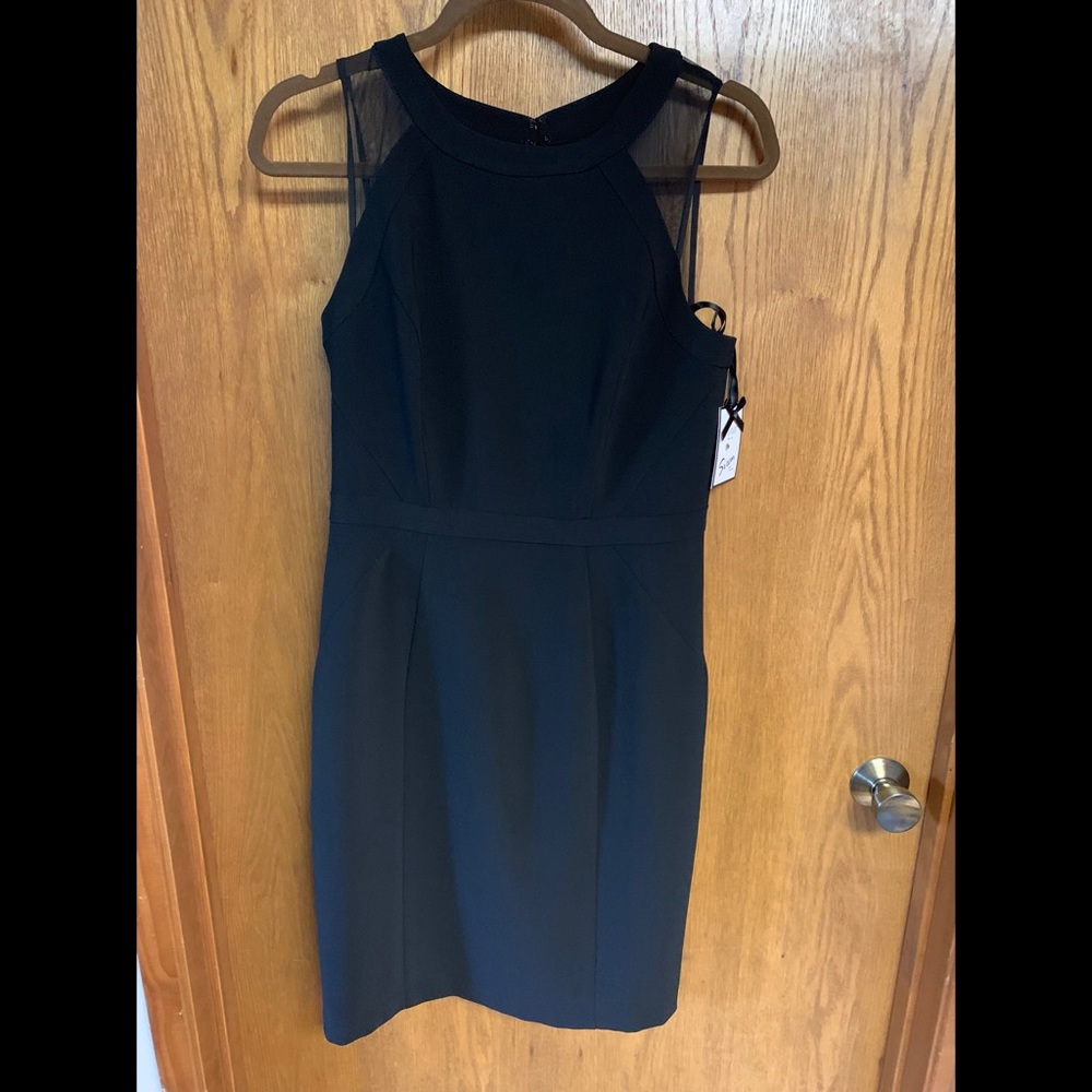 WHBM black sheath dress.